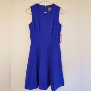 Vince Camuto NWT Blue Zip Up Dress With Pockets Size 2